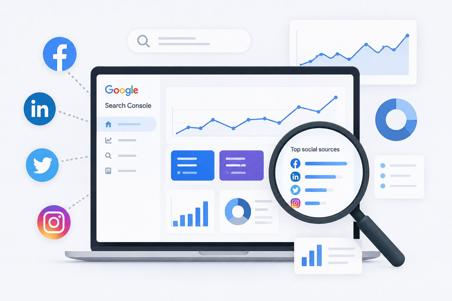 Google Search Console social media update